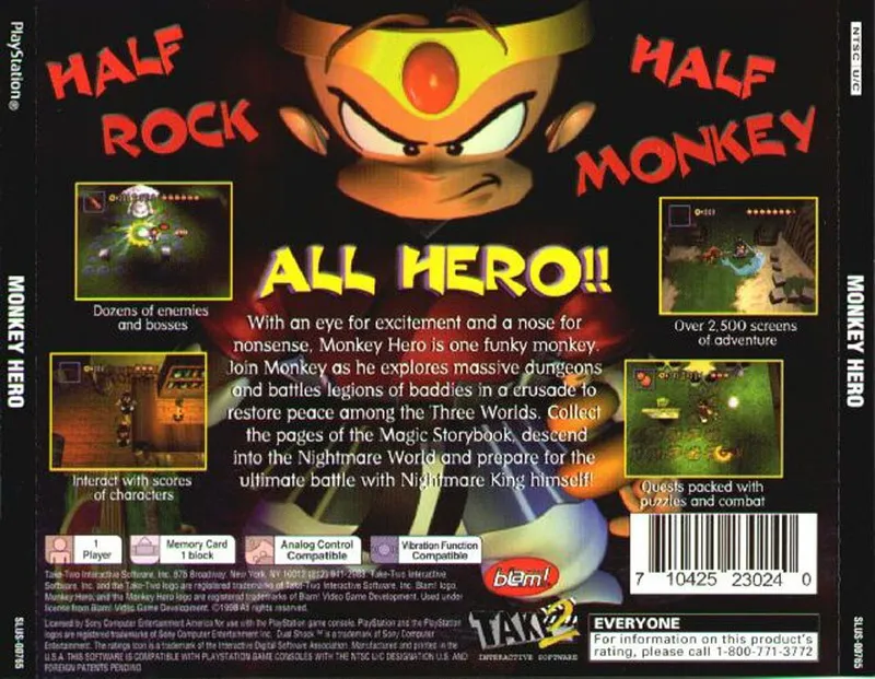 Monkey Hero box back