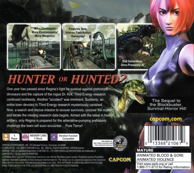 Dino Crisis 2 box back