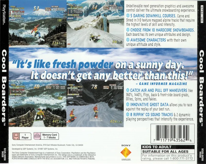 Cool Boarders box back