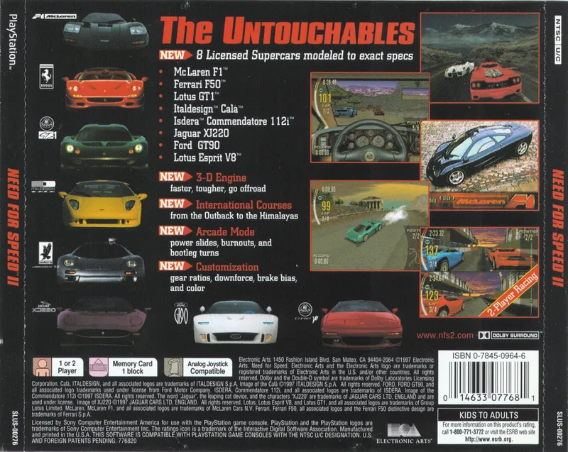 Need for Speed II box back