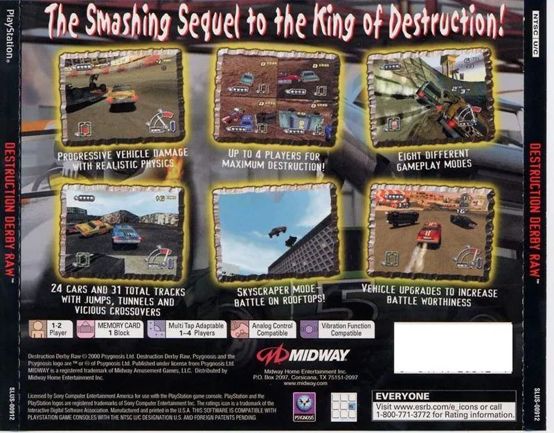 Destruction Derby RAW box back