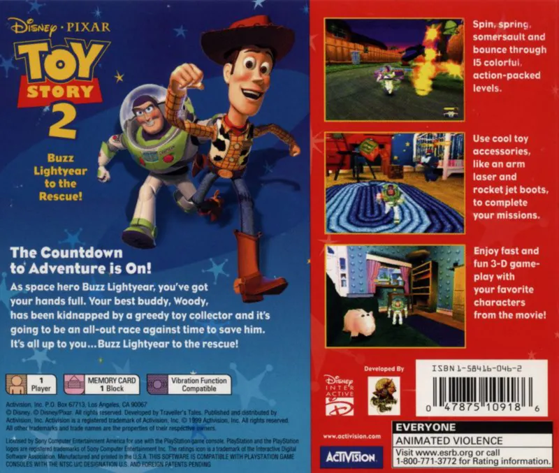 Disney-Pixar's Toy Story 2: Buzz Lightyear to the Rescue! box back