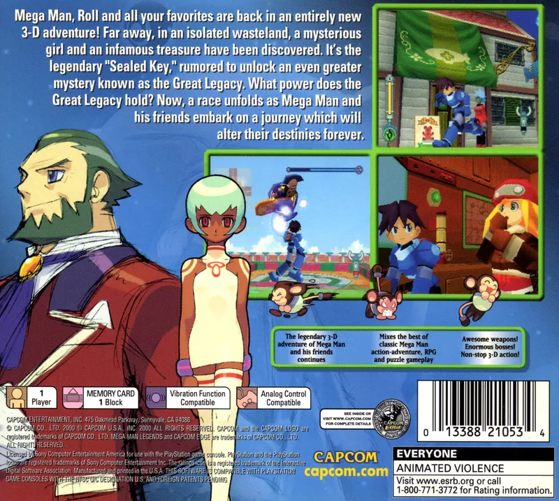 Mega Man Legends 2 box back