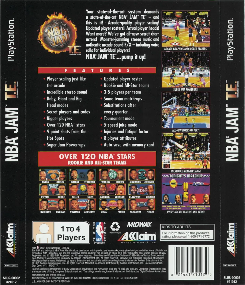 NBA Jam: Tournament Edition box back