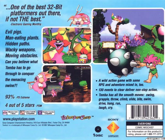 Tomba! box back