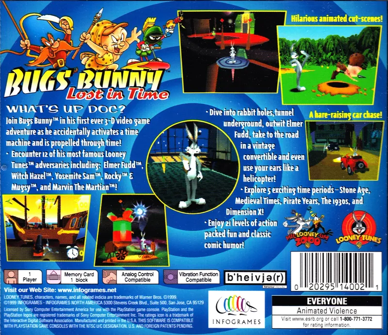 Bugs Bunny: Lost in Time box back