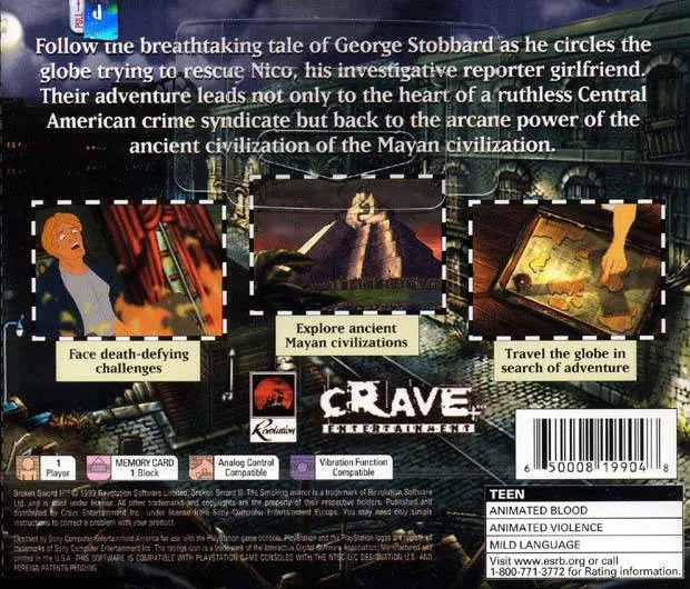 Broken Sword II: The Smoking Mirror box back