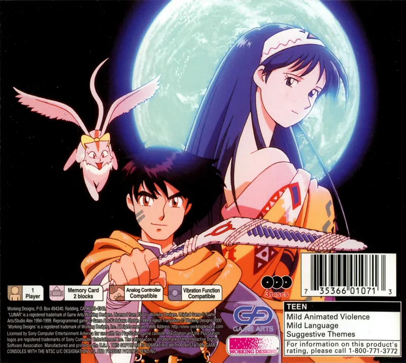 Lunar 2: Eternal Blue Complete box back