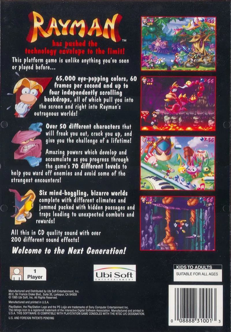 Rayman box back