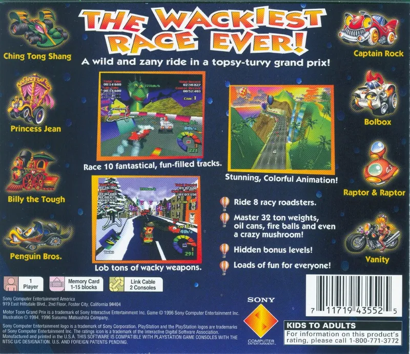 Motor Toon Grand Prix box back