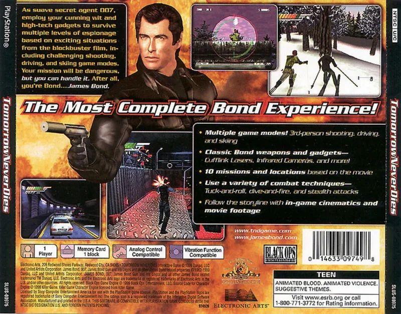 007: Tomorrow Never Dies box back