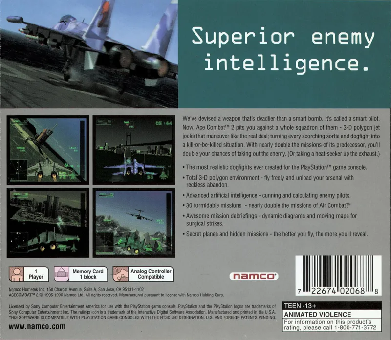 Ace Combat 2 box back