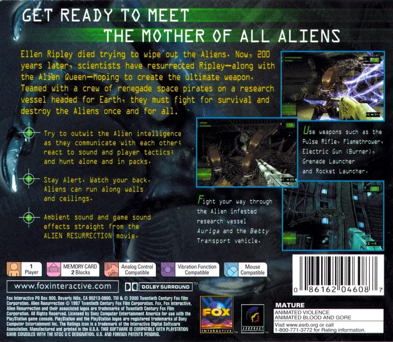 Alien: Resurrection box back