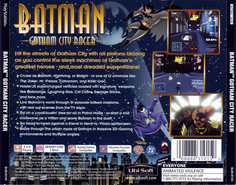 Batman: Gotham City Racer box back