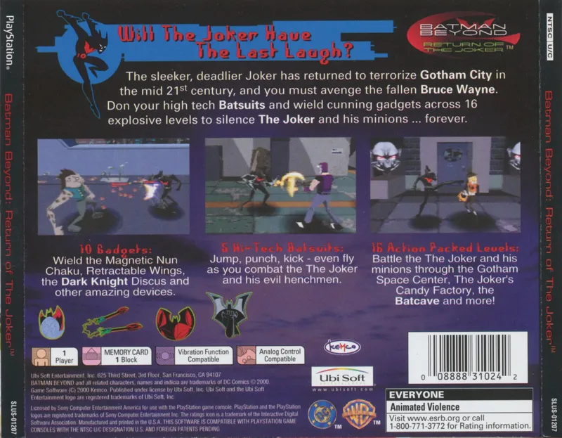 Batman Beyond: Return of the Joker box back