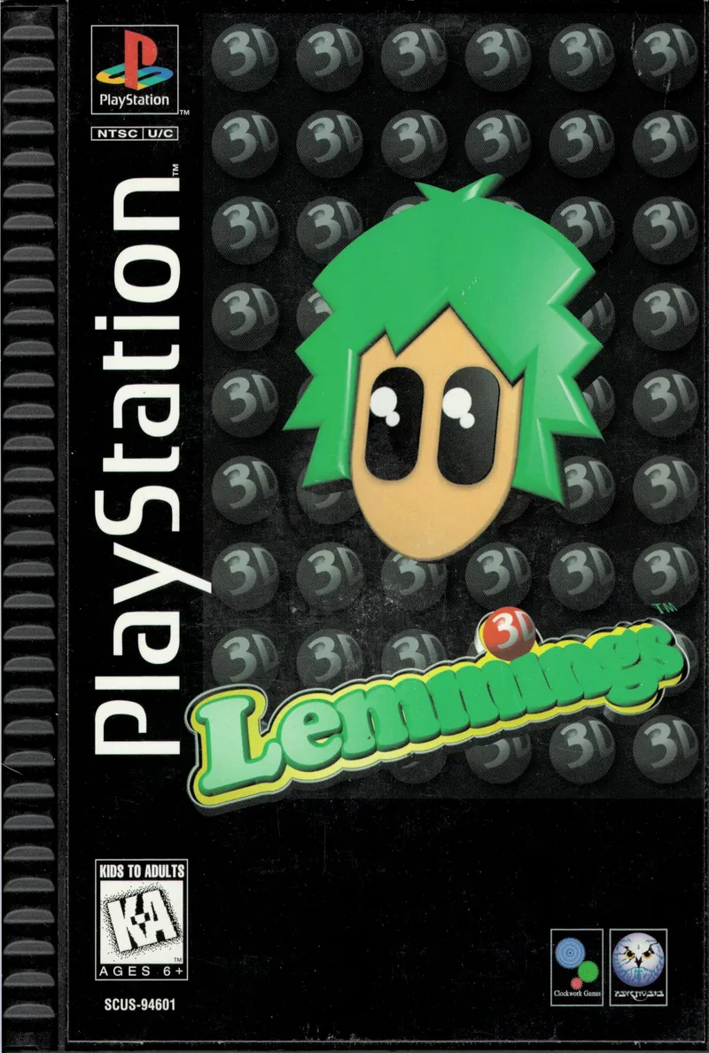 Backdrop artwork for Lemmings 3D