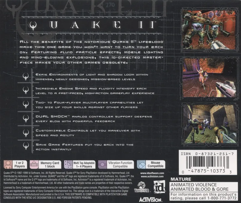 Quake II box back