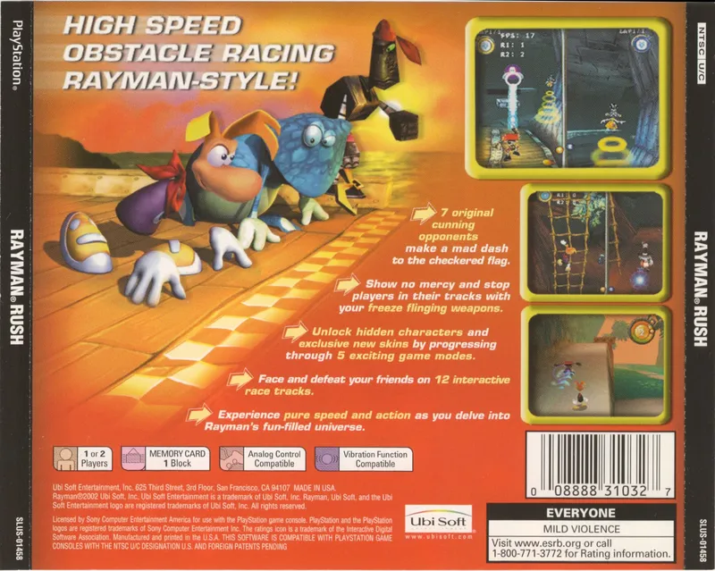 Rayman Rush box back