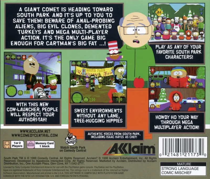 South Park box back