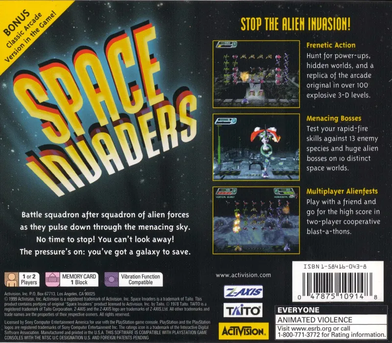 Space Invaders box back