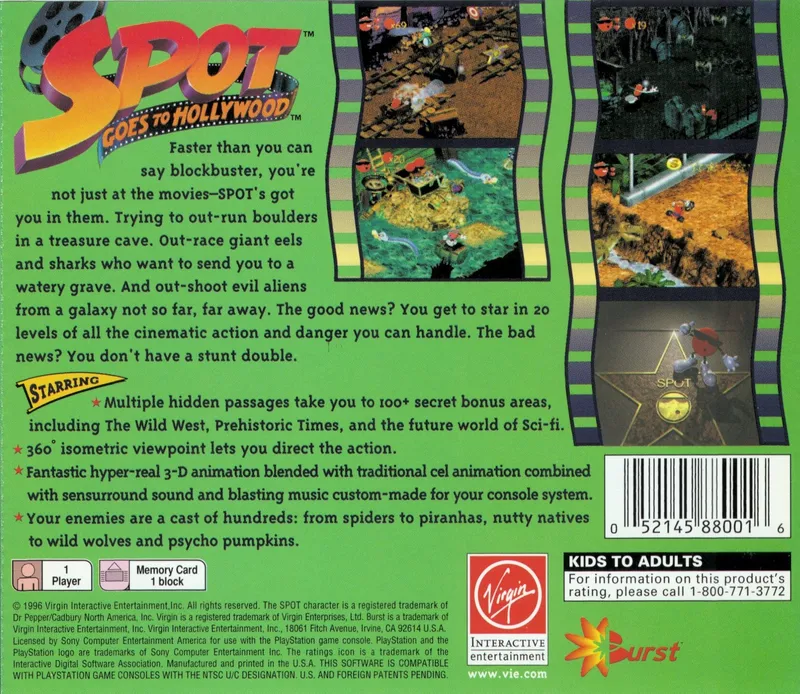 Spot Goes to Hollywood box back