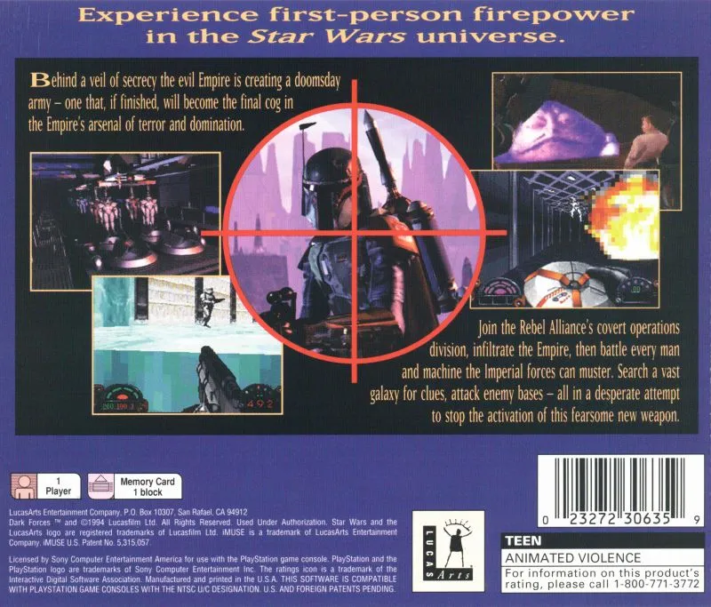 Star Wars: Dark Forces box back