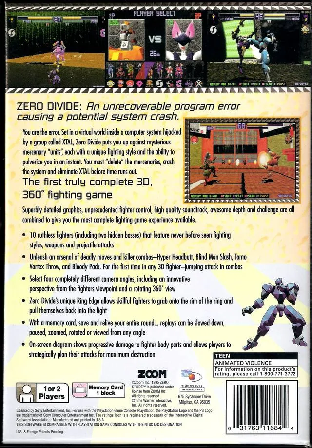 Zero Divide box back