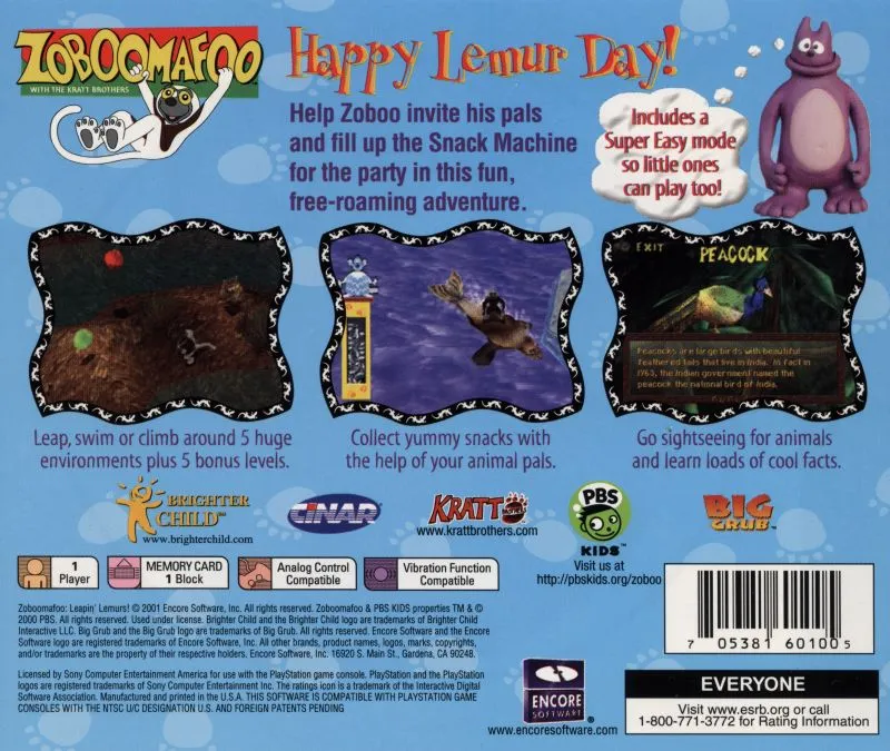 Zoboomafoo: Leapin' Lemurs box back