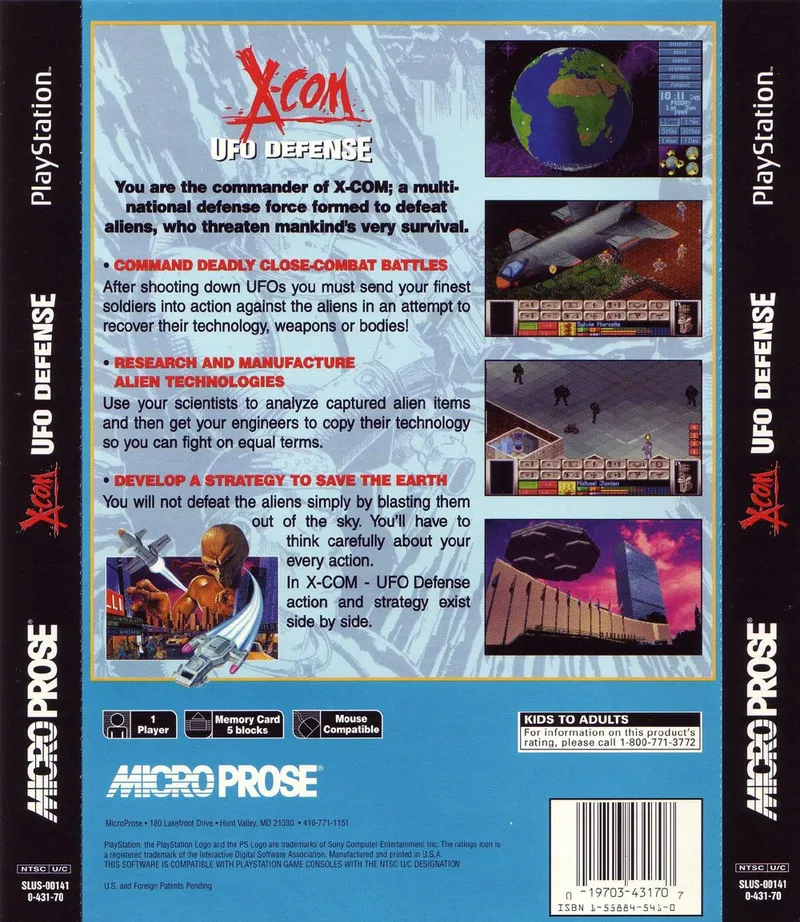 X-COM: UFO Defense box back