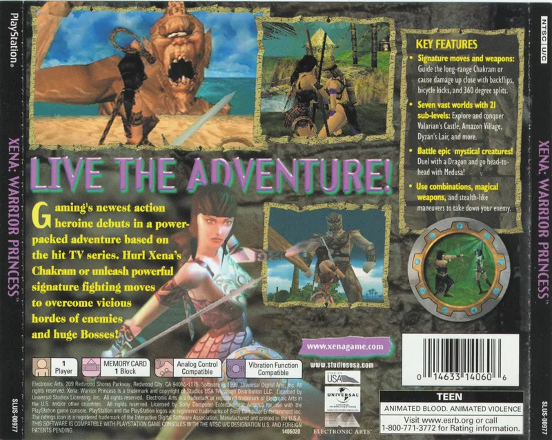 Xena: Warrior Princess box back