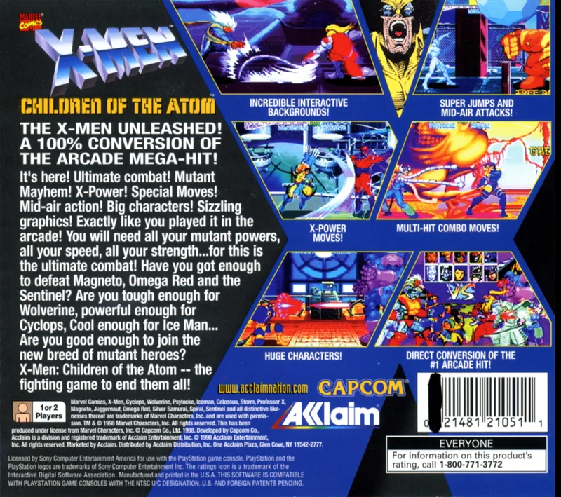 X-Men: Children of the Atom box back