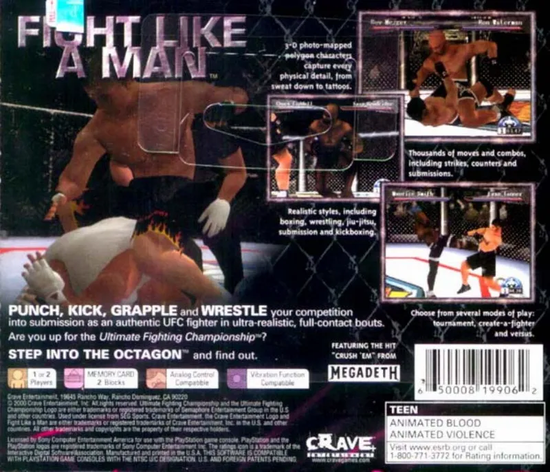 Ultimate Fighting Championship box back