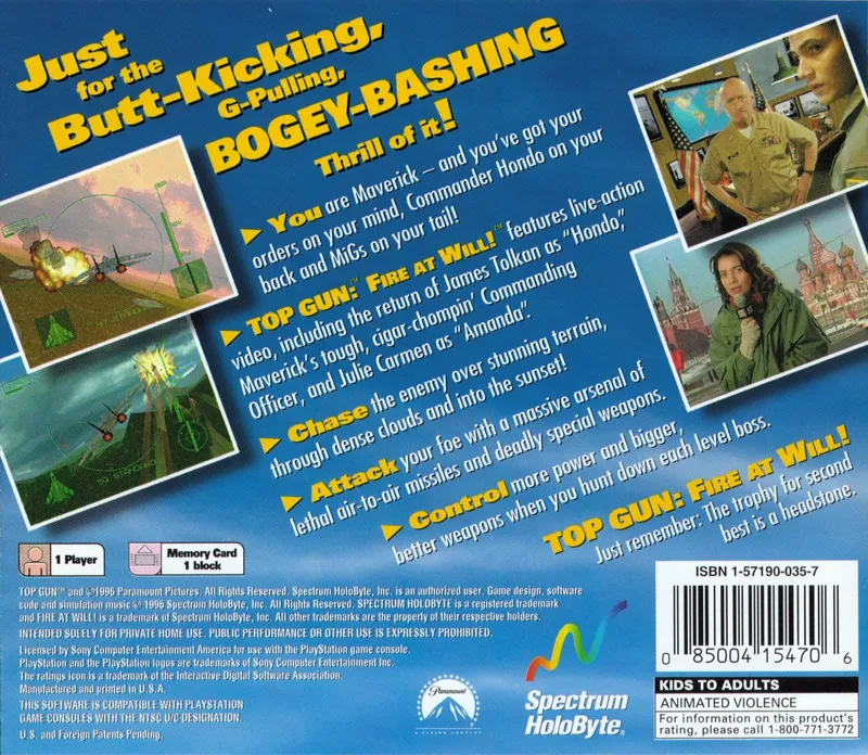 Top Gun: Fire at Will! box back