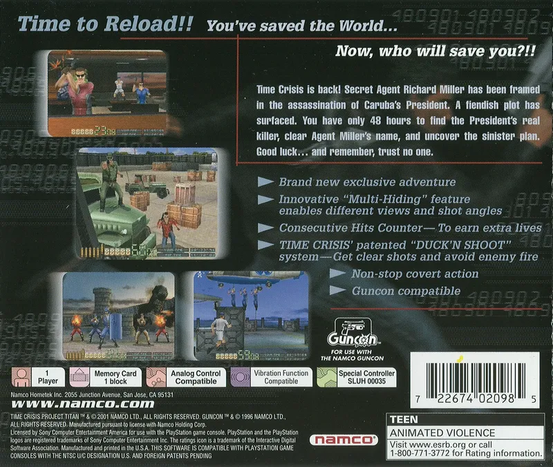 Time Crisis: Project Titan box back
