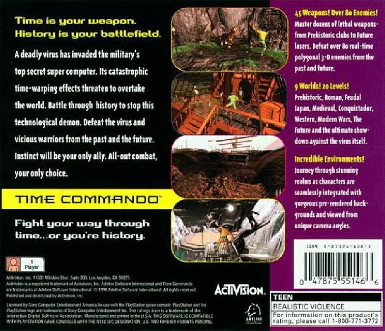 Time Commando box back