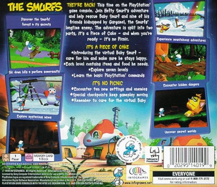 The Smurfs box back