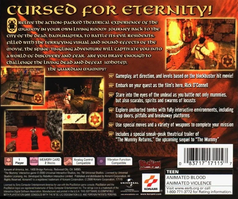 The Mummy box back