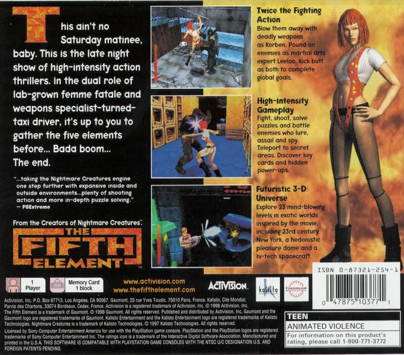 The Fifth Element box back