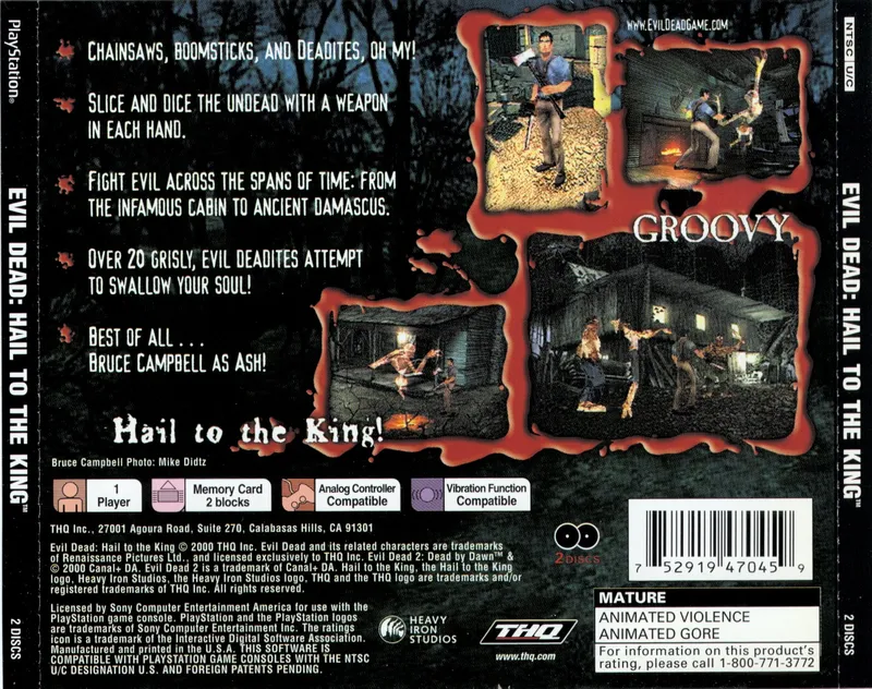Evil Dead: Hail to the King box back