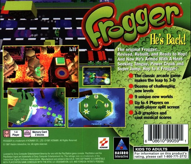 Frogger box back