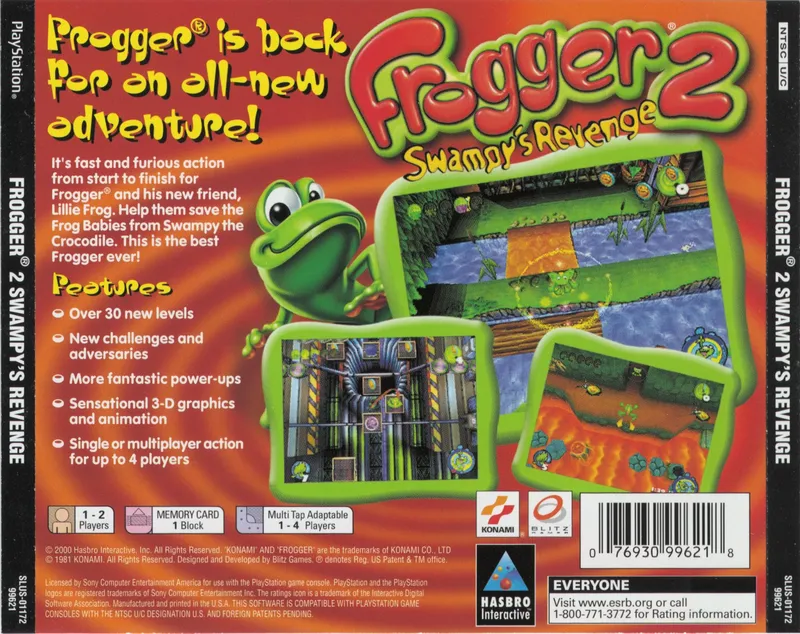Frogger 2: Swampy's Revenge box back