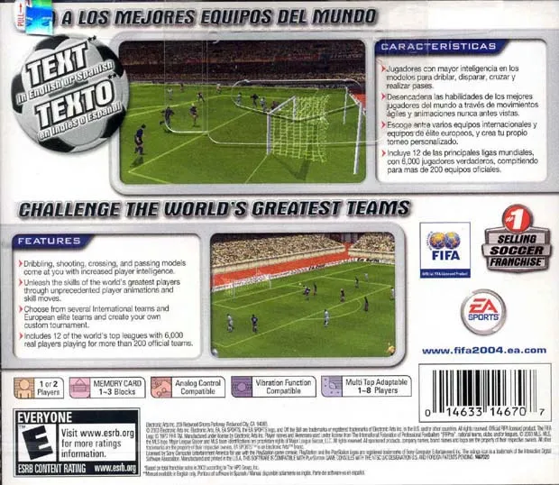 FIFA Soccer 2004 box back