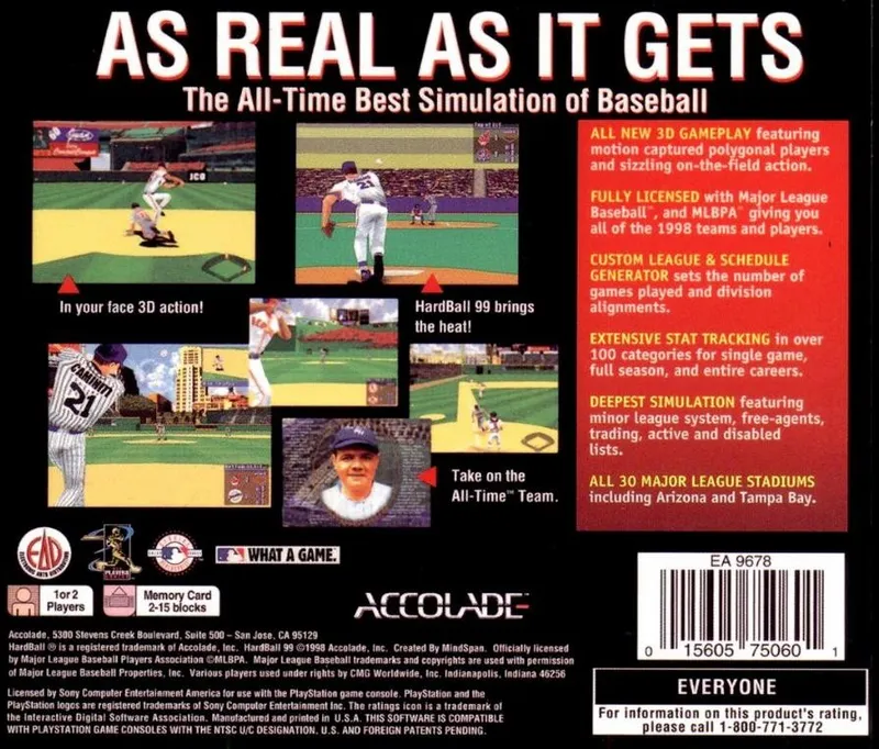 HardBall 99 box back