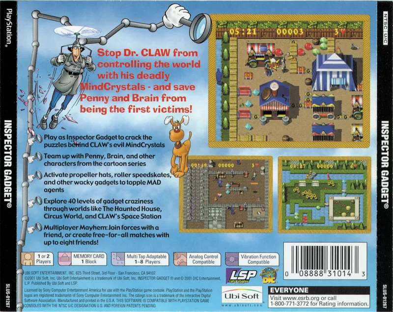 Inspector Gadget: Gadget's Crazy Maze box back