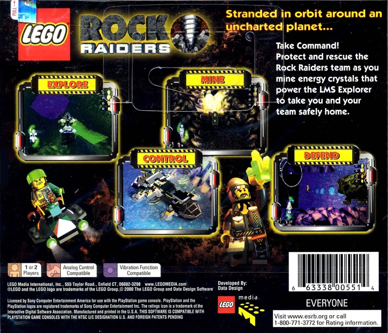 LEGO Rock Raiders box back
