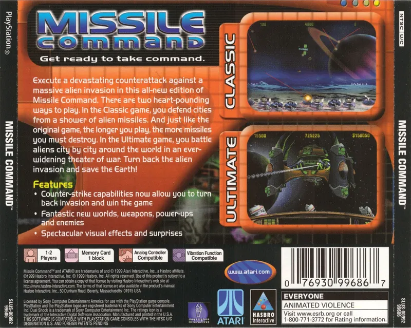 Missile Command box back