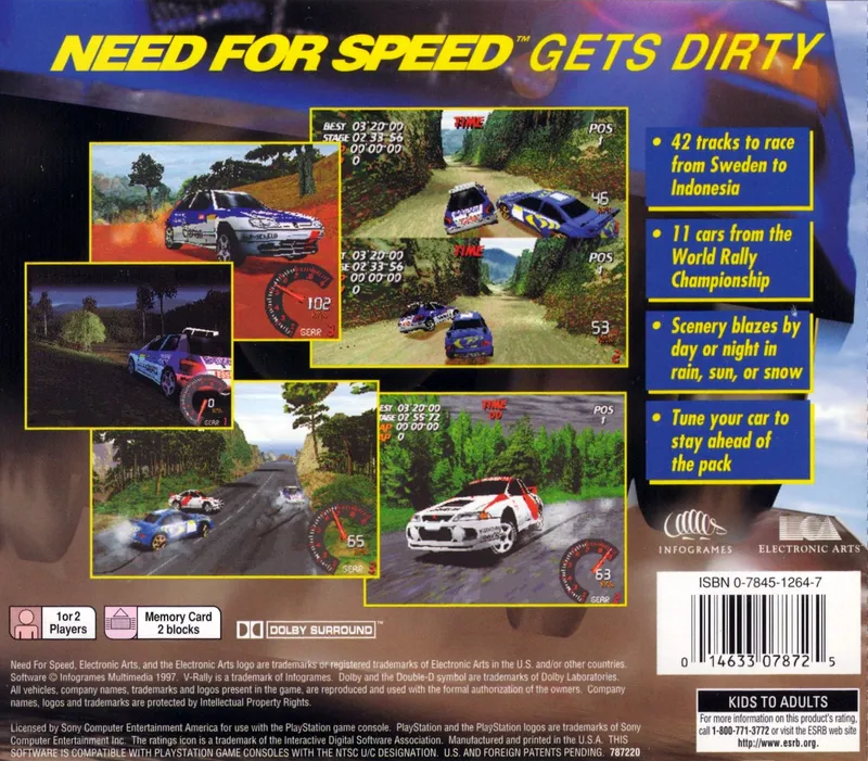 Need for Speed: V-Rally box back