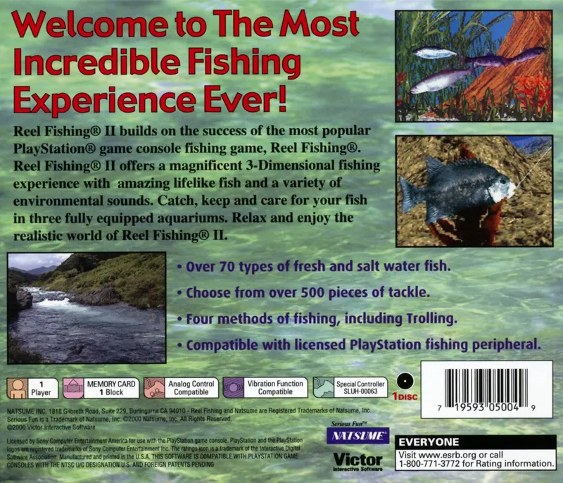 Reel Fishing II box back