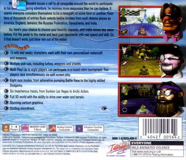 Renegade Racers box back