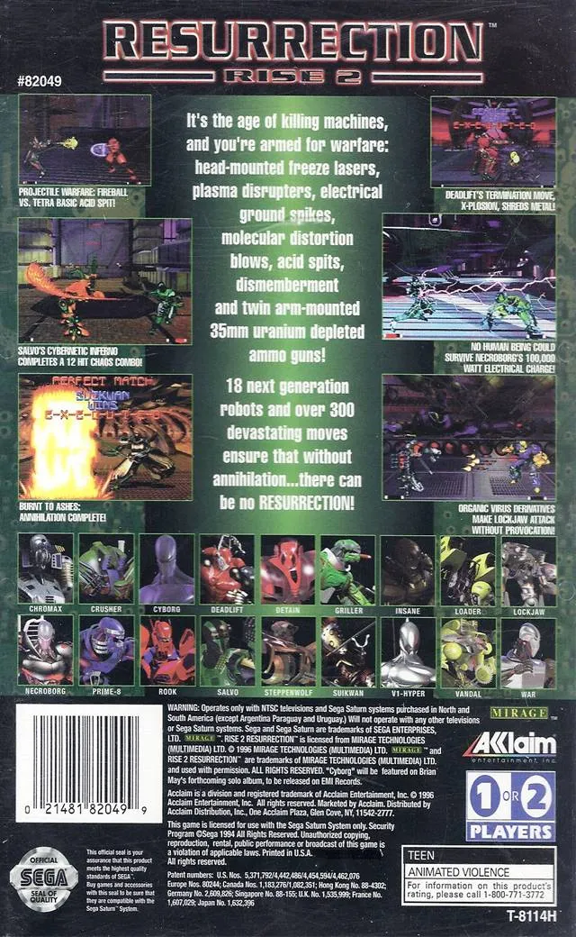 Rise 2: Resurrection box back